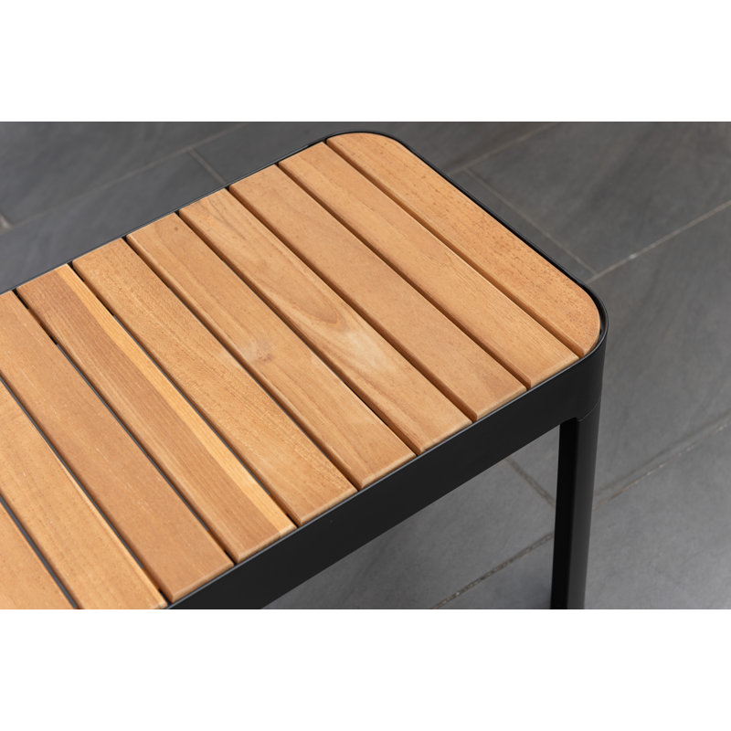 Latitude Run® Brix Outdoor Patio 100% FSC Teak Wood Bench - Seats